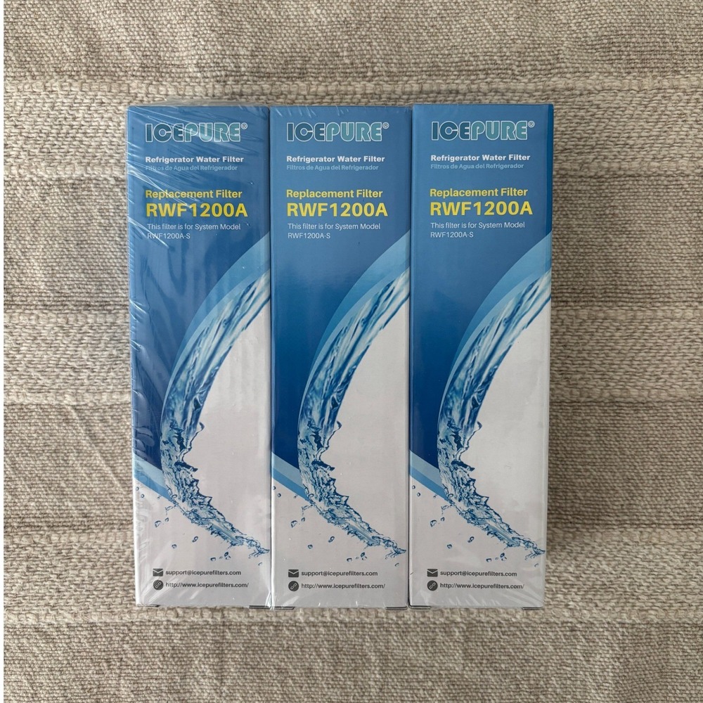 3-Pack ICEPURE RWF1200A Refrigerator Water Filter LG LT700P & Kenmore 9690 NEW